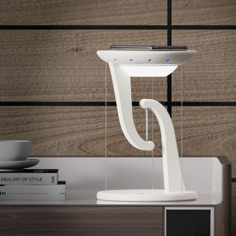 Lampada LED Intelligente con Ricarica Wireless – Luce Notturna Moderna con Caricatore Integrato