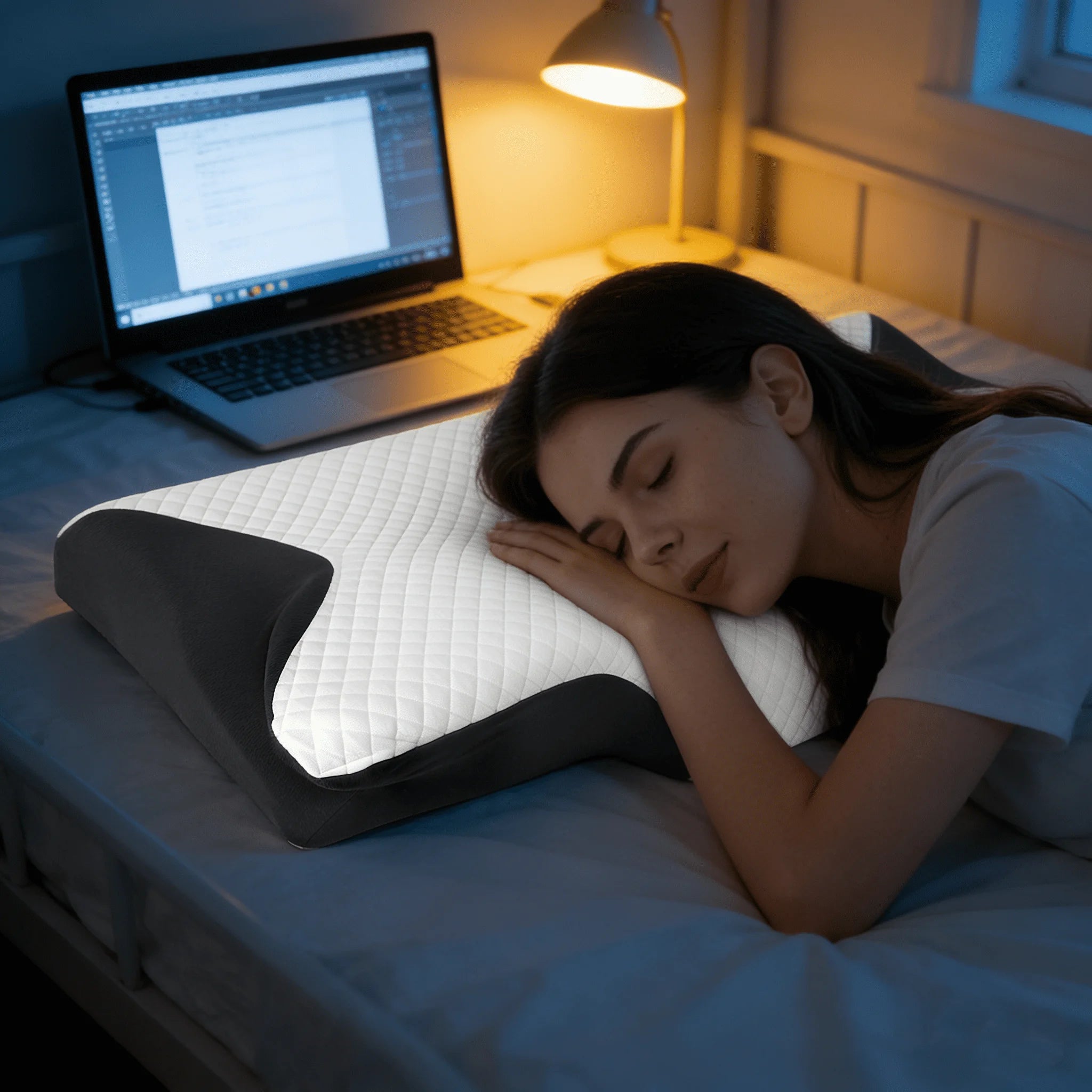 Cuscino Cervicale Ergonomico Memory Foam – Supporto Collo Anti Dolore, Sonno Profondo e Comfort Totale