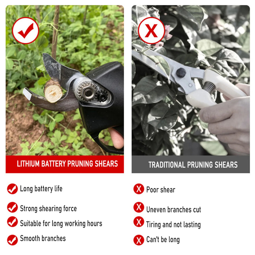 👉 Forbice Elettrica da Potatura con Batteria – Taglio Facile e Veloce per Rami e Giardino