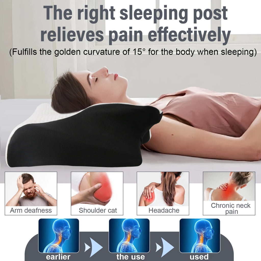 Cuscino Cervicale Ergonomico Memory Foam – Supporto Collo Anti Dolore, Sonno Profondo e Comfort Totale
