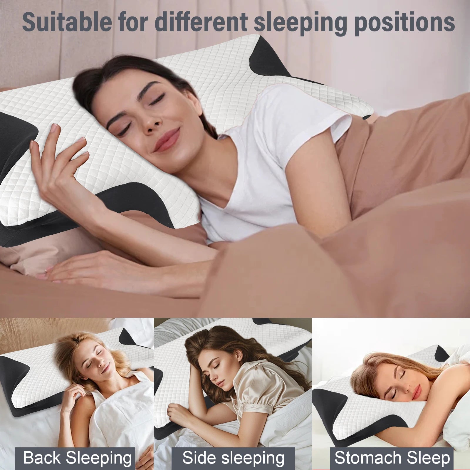 Cuscino Cervicale Ergonomico Memory Foam – Supporto Collo Anti Dolore, Sonno Profondo e Comfort Totale