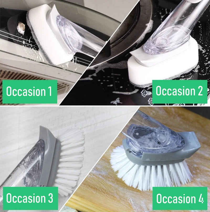 Spazzola Lavapiatti con Dispenser Sapone – Pulizia Veloce Senza Sforzo
