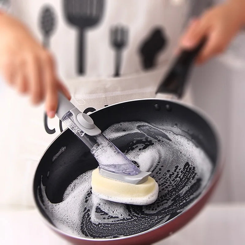 Spazzola Lavapiatti con Dispenser Sapone – Pulizia Veloce Senza Sforzo