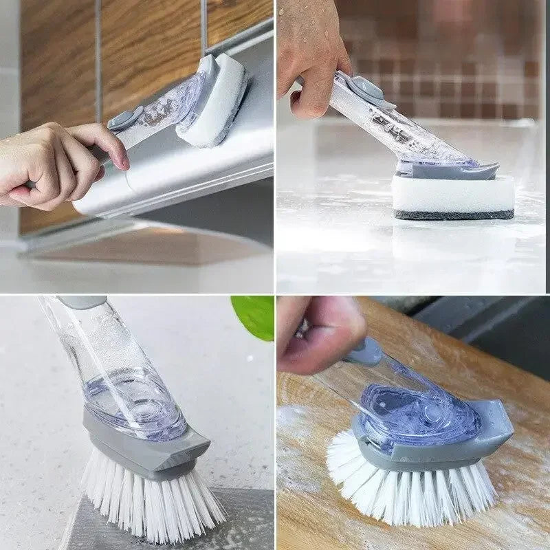 Spazzola Lavapiatti con Dispenser Sapone – Pulizia Veloce Senza Sforzo